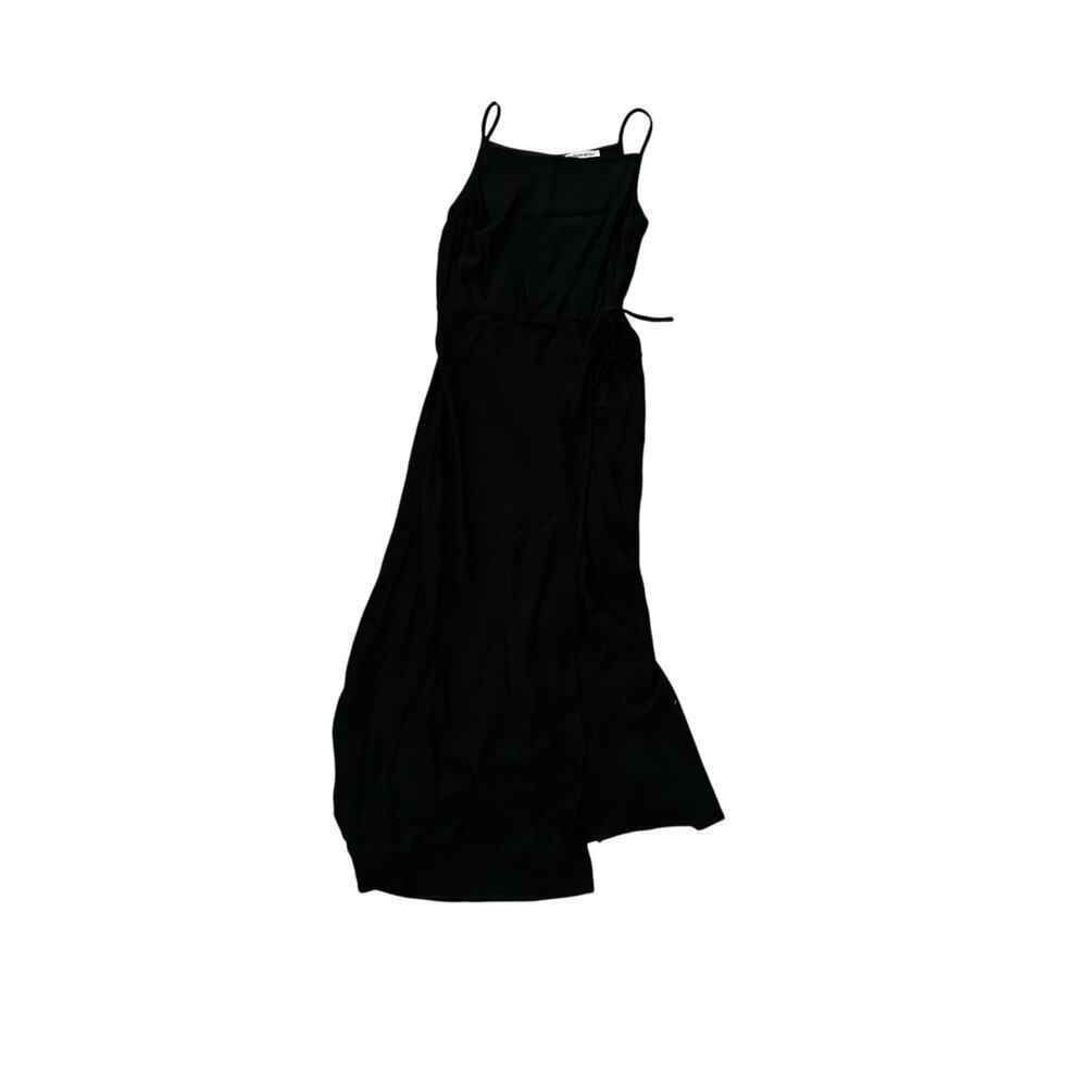 Reformation Women's Black Square Neck Truett Wrap Dress Size 4 - Picture 4 of 6